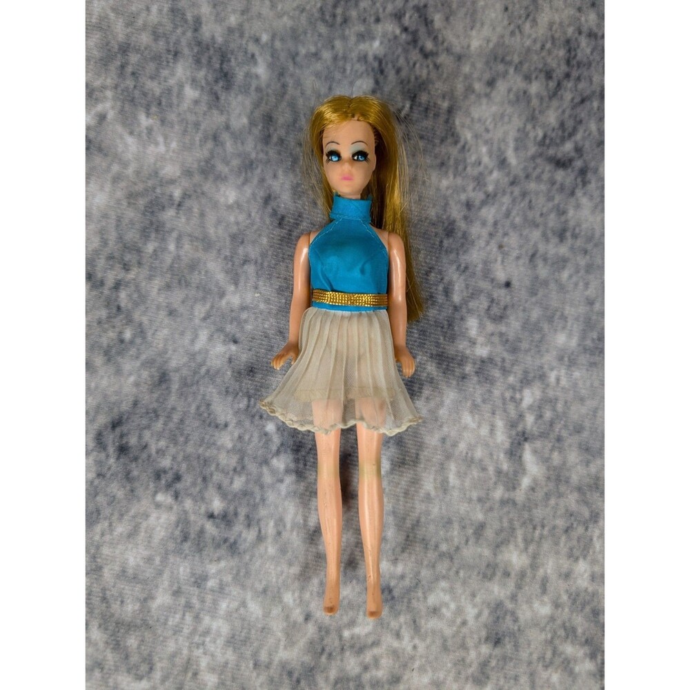 ORIGINAL DRESS Vintage 1970s Topper Dawn Doll P11A Blue Eyes Mini Blonde
